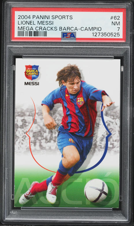 2004 Panini Sports Mega Cracks Campio Lionel Messi ROOKIE #35 PSA