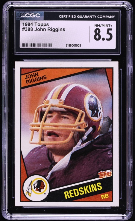 1984 Topps Football John Riggins #388 CGC 8.5 NM-MT+