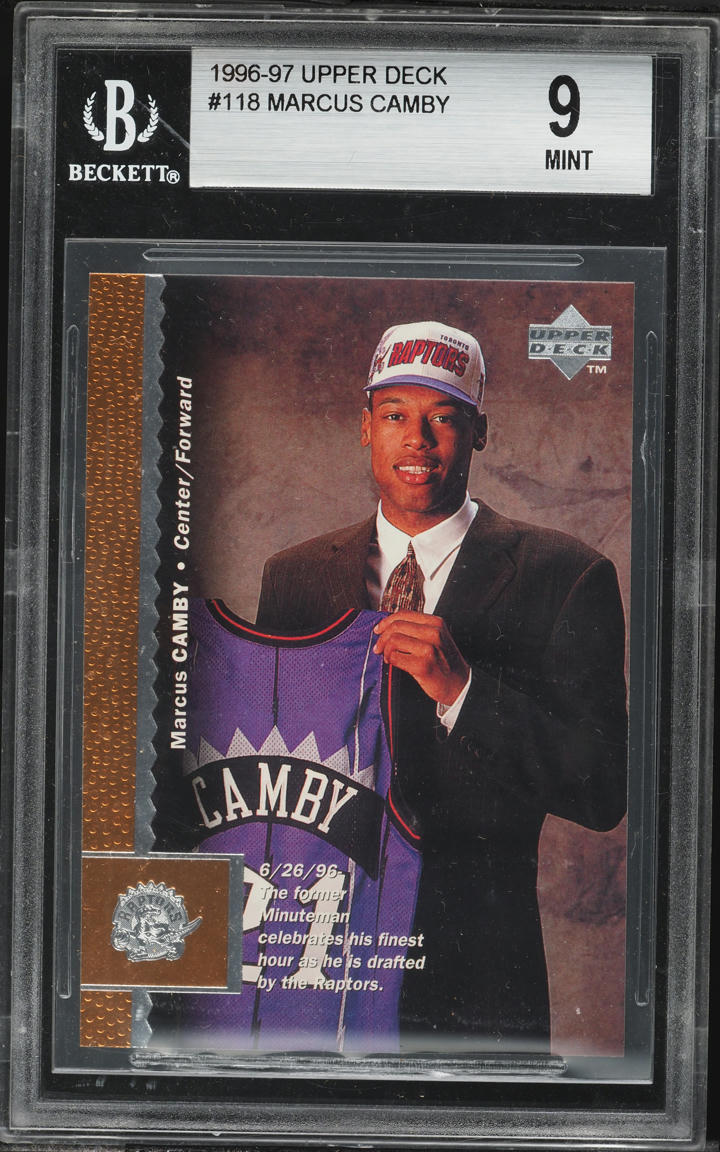 1996 Upper Deck Basketball Marcus Camby ROOKIE #118 BGS 9 MINT