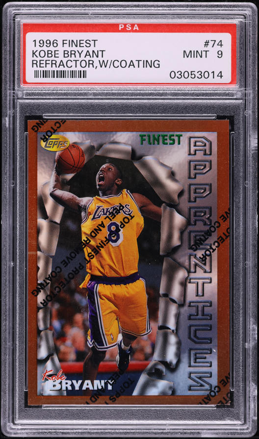 1996 Finest Refractor w/ Coating Kobe Bryant ROOKIE #74 PSA