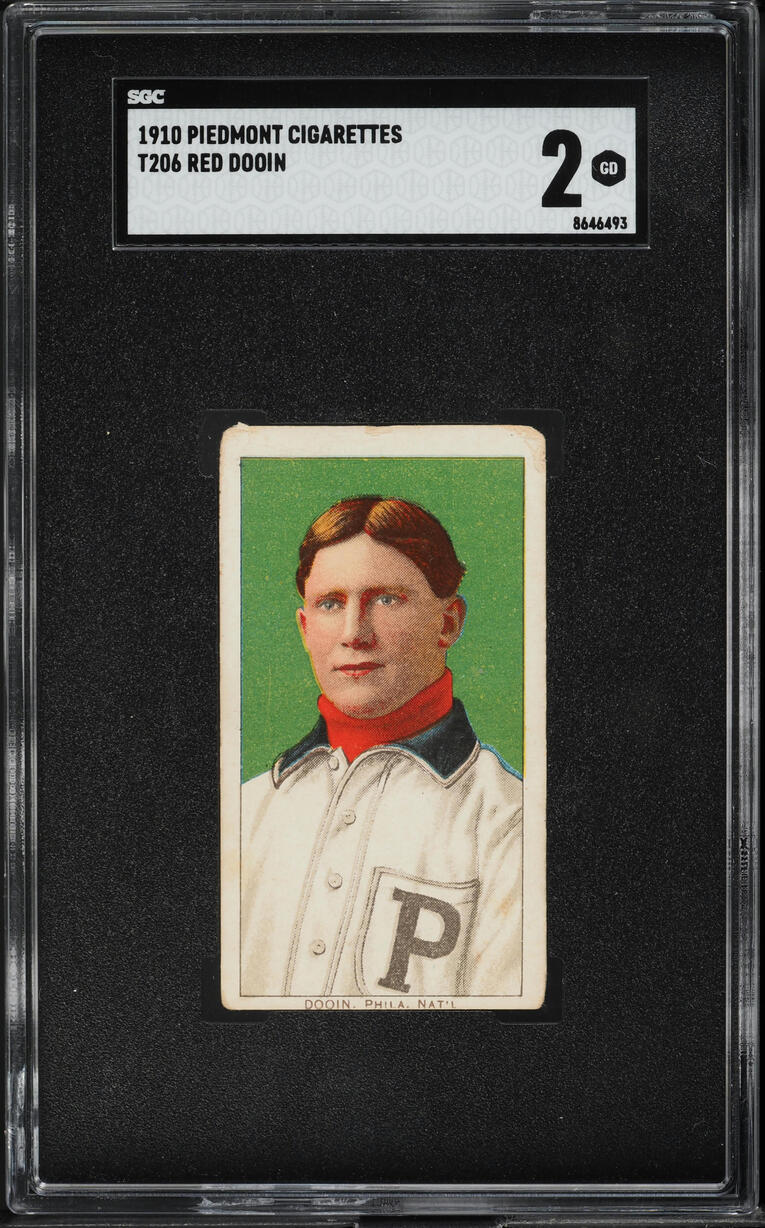 1909-11 T206 Red Dooin SGC 2 GD