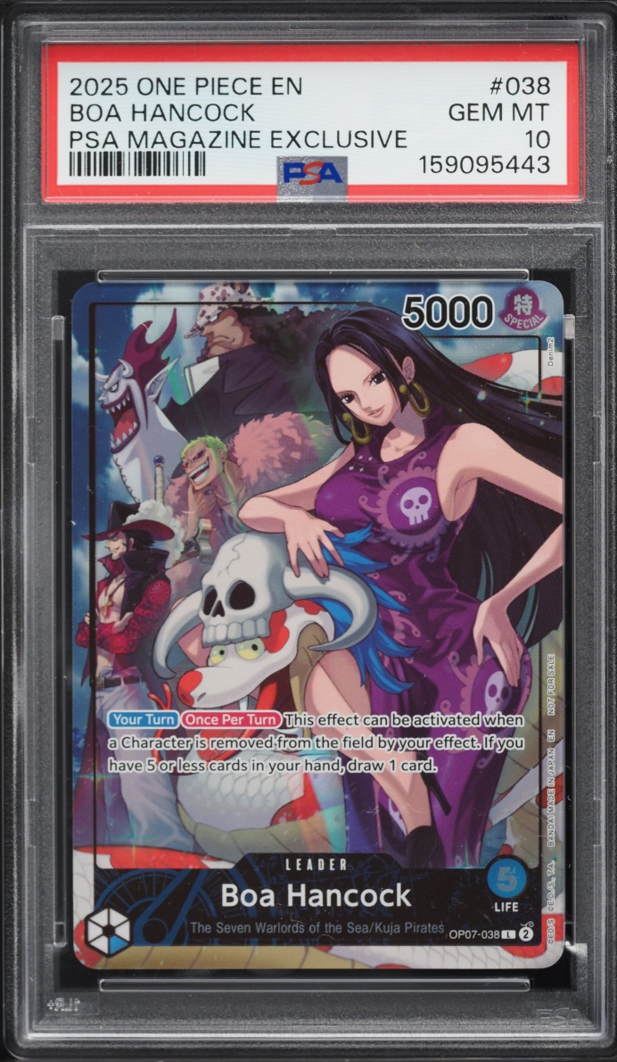 2025 One Piece Promo PSA Magazine Exclusive Leader Boa Hancock #OP07-038 PSA 10 GEM MINT