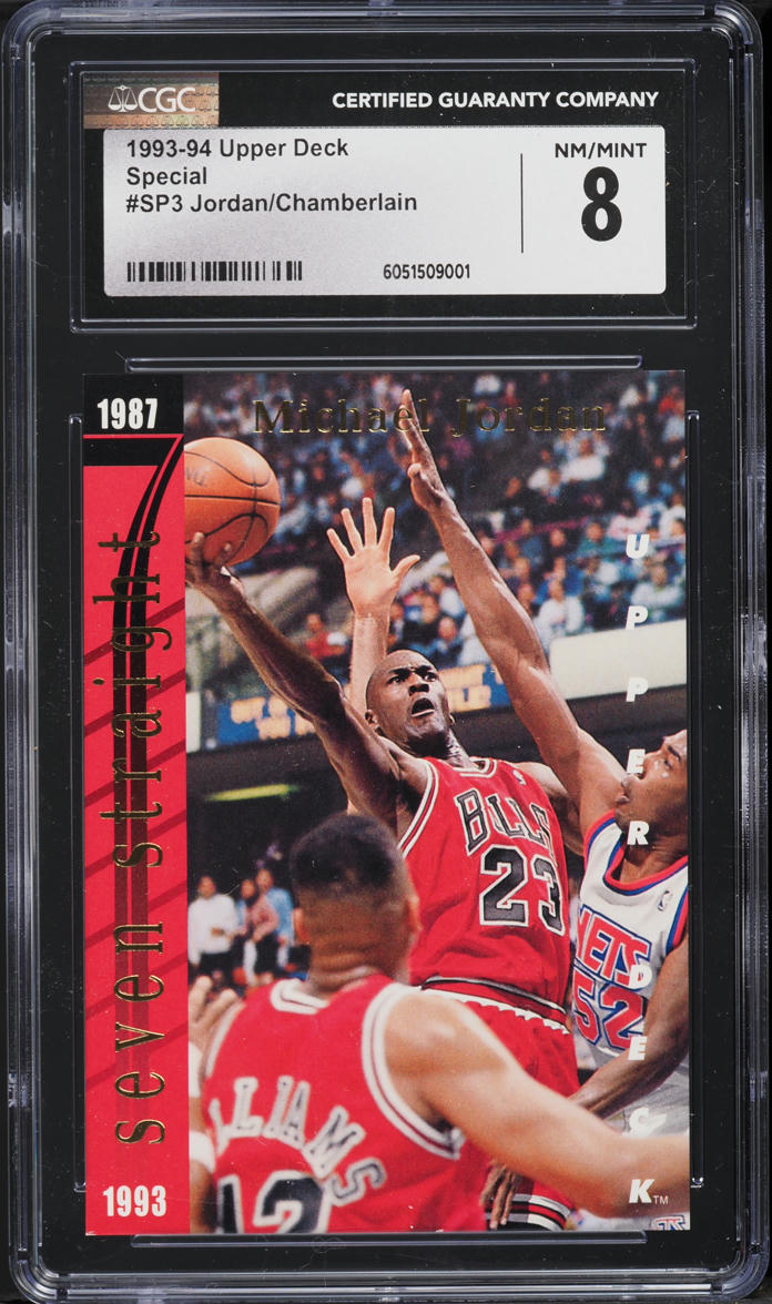 1993 Upper Deck Special Michael Jordan Wilt Chamberlain #SP3 CGC 8 NM-MT