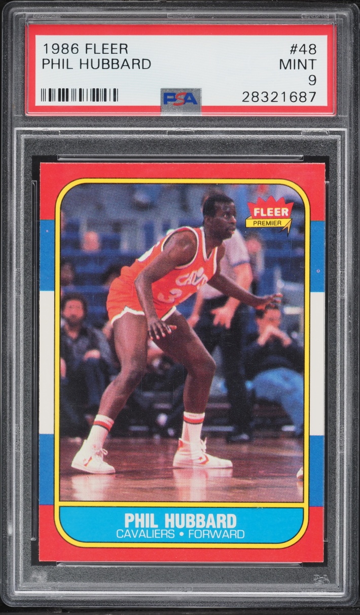 1986 Fleer Basketball Phil Hubbard #48 PSA 9 MINT