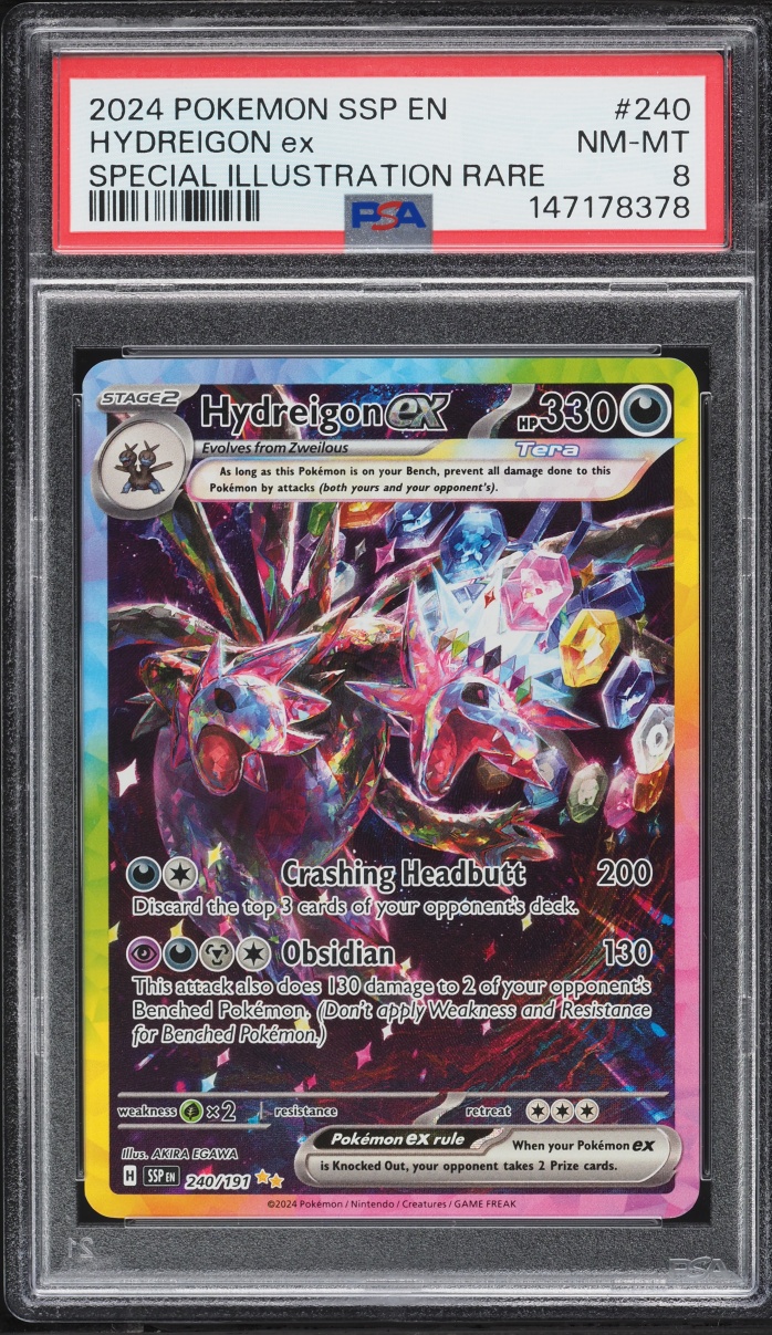 2024 Pokemon Scarlet & Violet Surging Sparks SIR Hydreigon ex #240 PSA 8 NM-MT