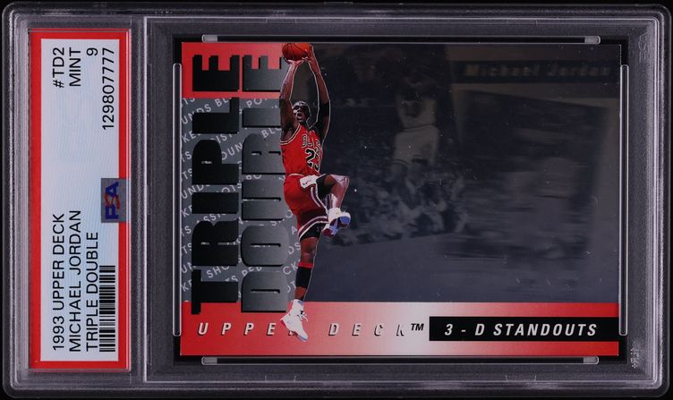 1993 Upper Deck Triple Double Hologram Michael Jordan #TD2 PSA 9 MINT