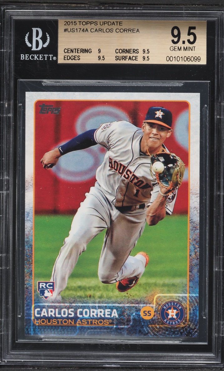 2015 Topps Update Carlos Correa ROOKIE #US174 BGS 9.5 GEM MINT