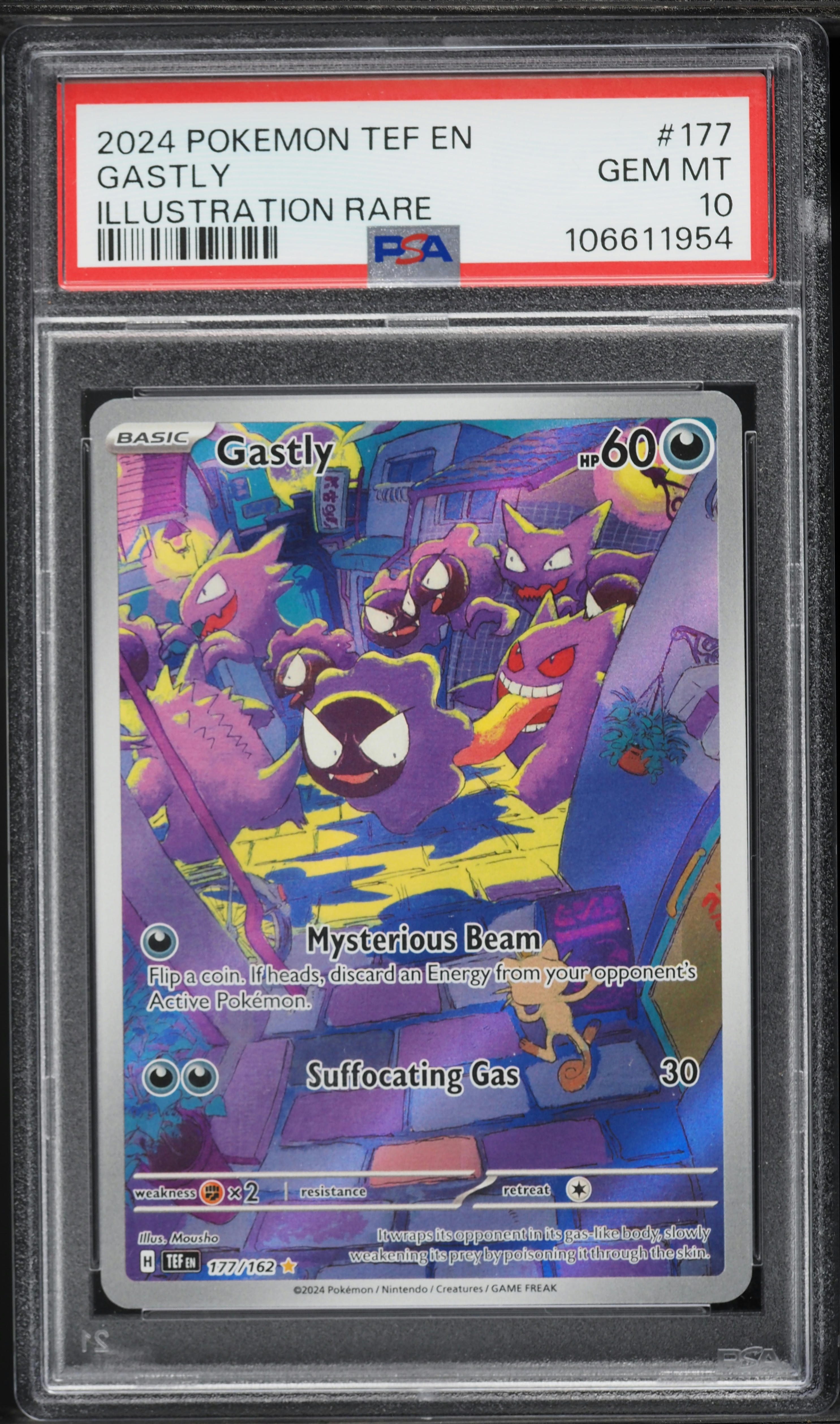 2024 Pokemon Scarlet & Violet Temporal Forces IR Gastly #177 PSA 10 GEM MINT