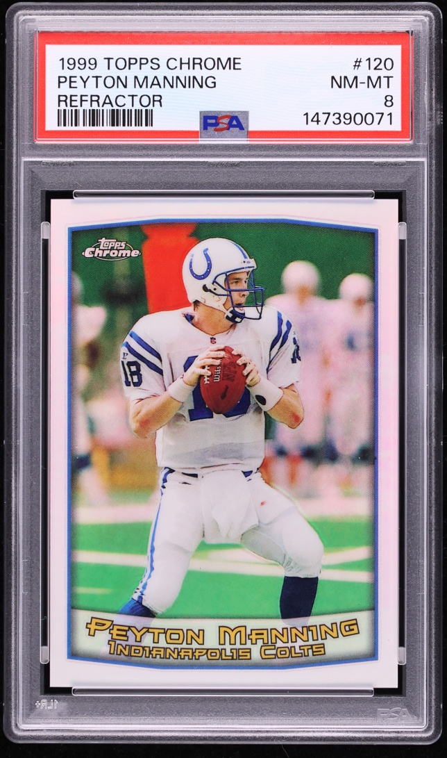 1999 Topps Chrome Refractor Peyton Manning #120 PSA 8 NM-MT