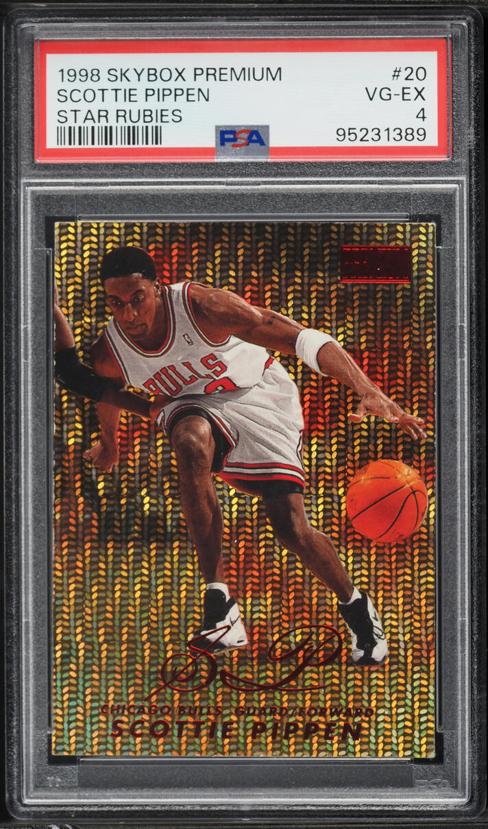 1998 Skybox Premium Star Rubies Scottie Pippen /50 #20 PSA 4 VGEX - Photo 1