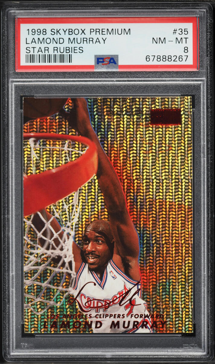 1998 Skybox Premium Star Rubies Lamond Murray /50 #35 PSA 8 NM-MT - Photo 1