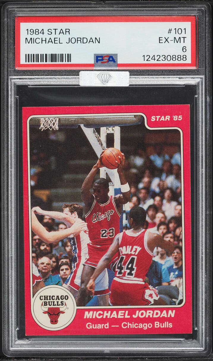 1984 Star Basketball Michael Jordan ROOKIE #101 MBA PSA 6 EXMT - Photo 1