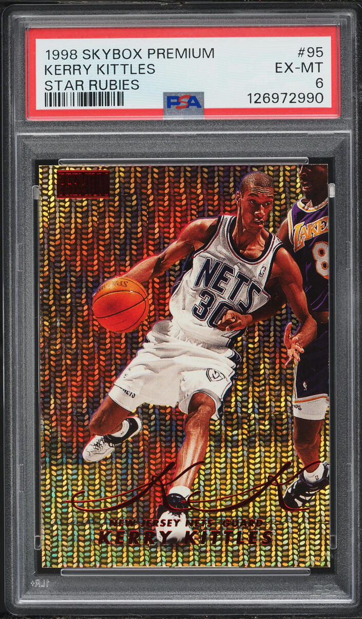 1998 Skybox Premium Star Rubies Kerry Kittles /50 #95 PSA 6 EXMT - Photo 1