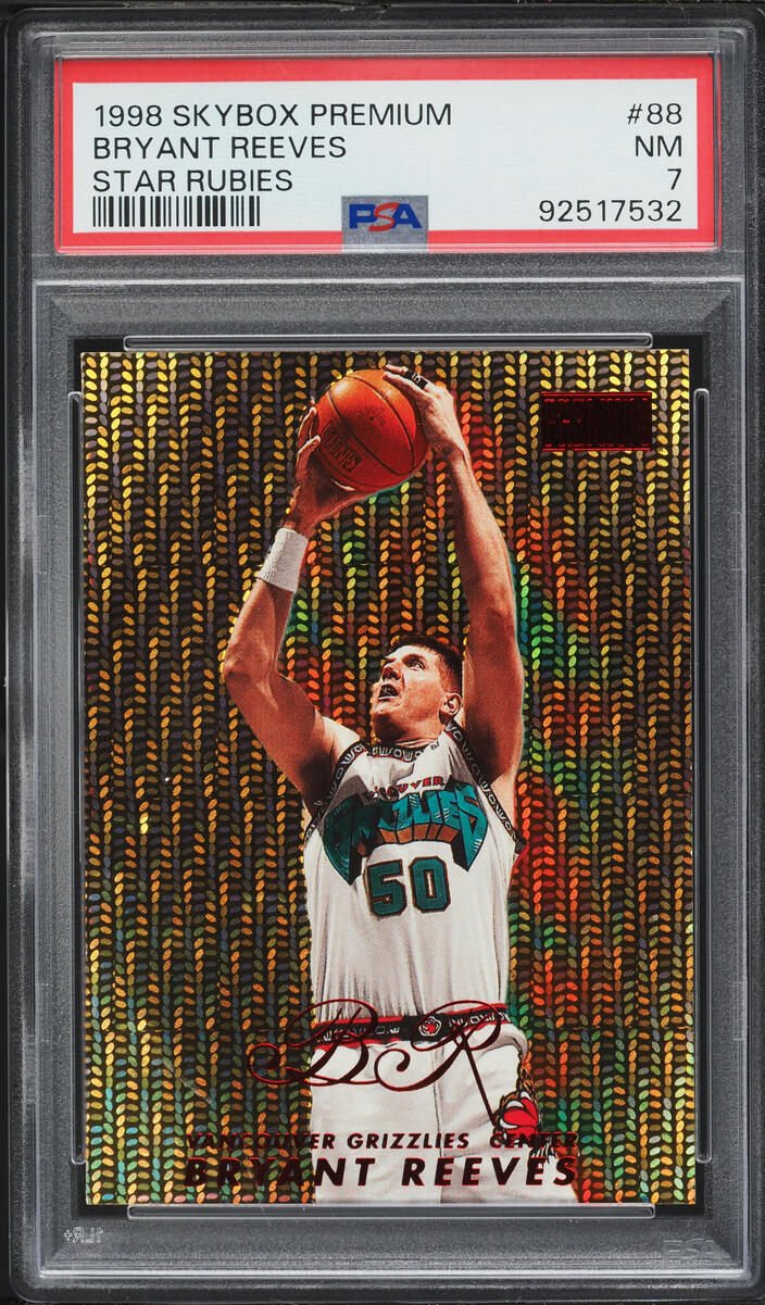 1998 Skybox Premium Star Rubies Bryant Reeves /50 #88 PSA 7 NRMT - Photo 1