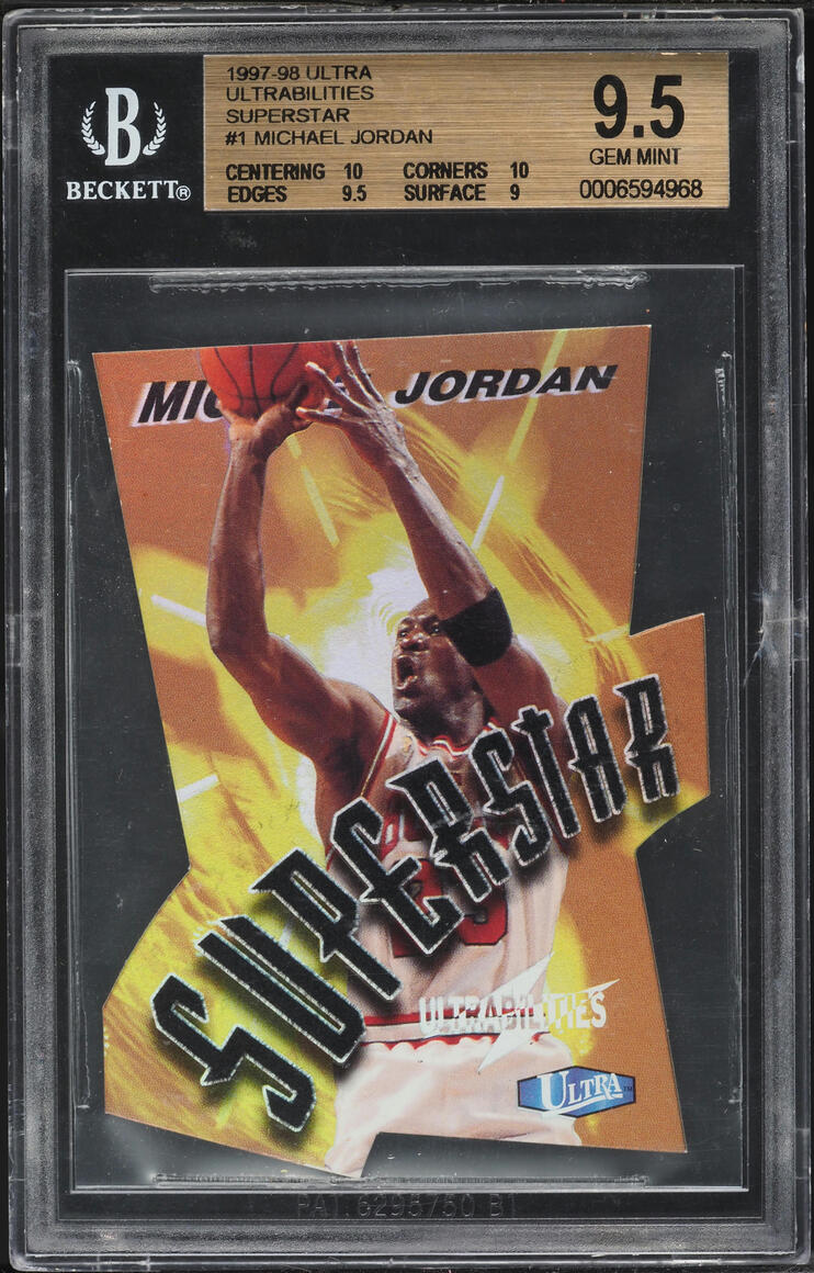 1997 Ultra Ultrabilities Superstar Michael Jordan #1 BGS 9.5 GEM MINT - Photo 1