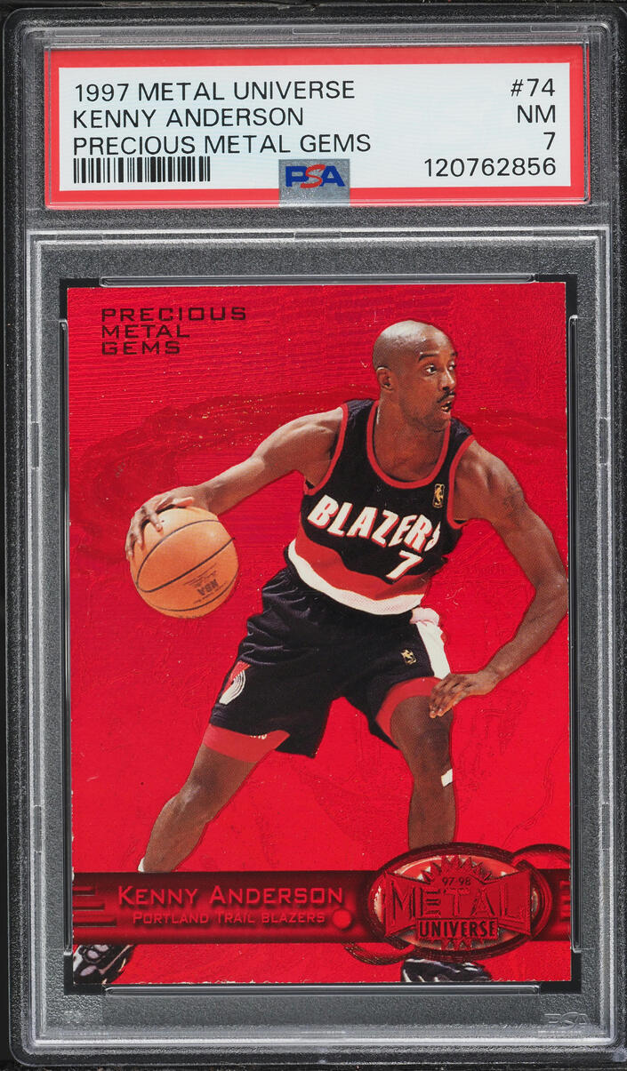 1997 Metal Universe Precious Metal Gems PMG Red Kenny Anderson /100 #74 PSA 7 NRMT - Photo 1