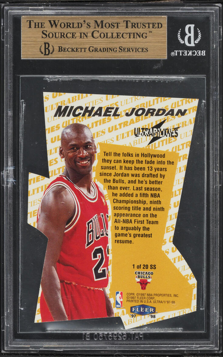 1997 Ultra Ultrabilities Superstar Michael Jordan #1 BGS 9.5 GEM MINT - Photo 2