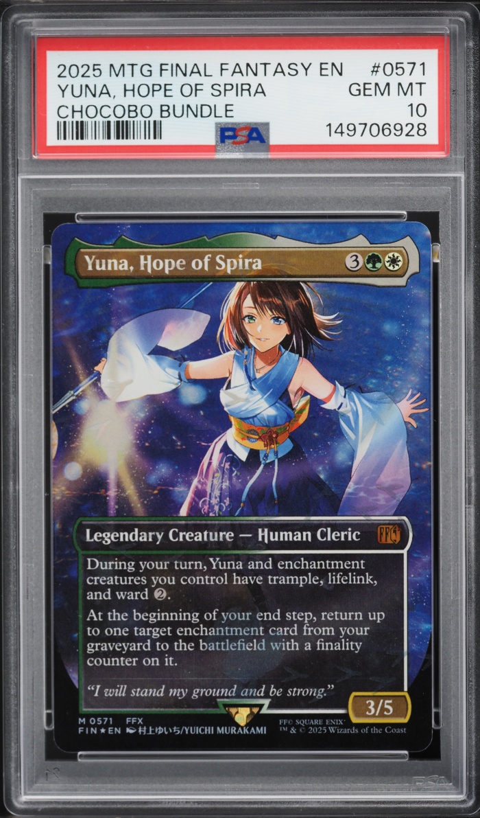 2025 Magic The Gathering MTG Final Fantasy Chocobo Bundle Yuna Hope Of Spira #571 PSA 10 GEM
