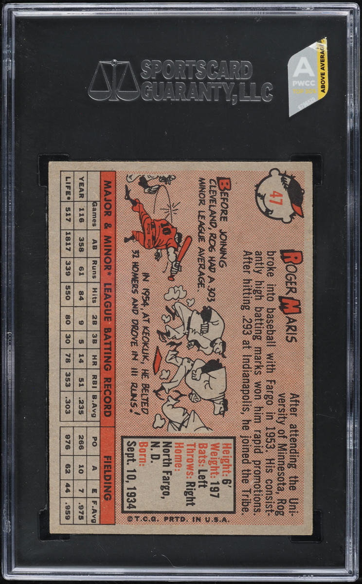 1958 Topps Roger Maris ROOKIE #47 SGC 6.5 (PWCC-A)