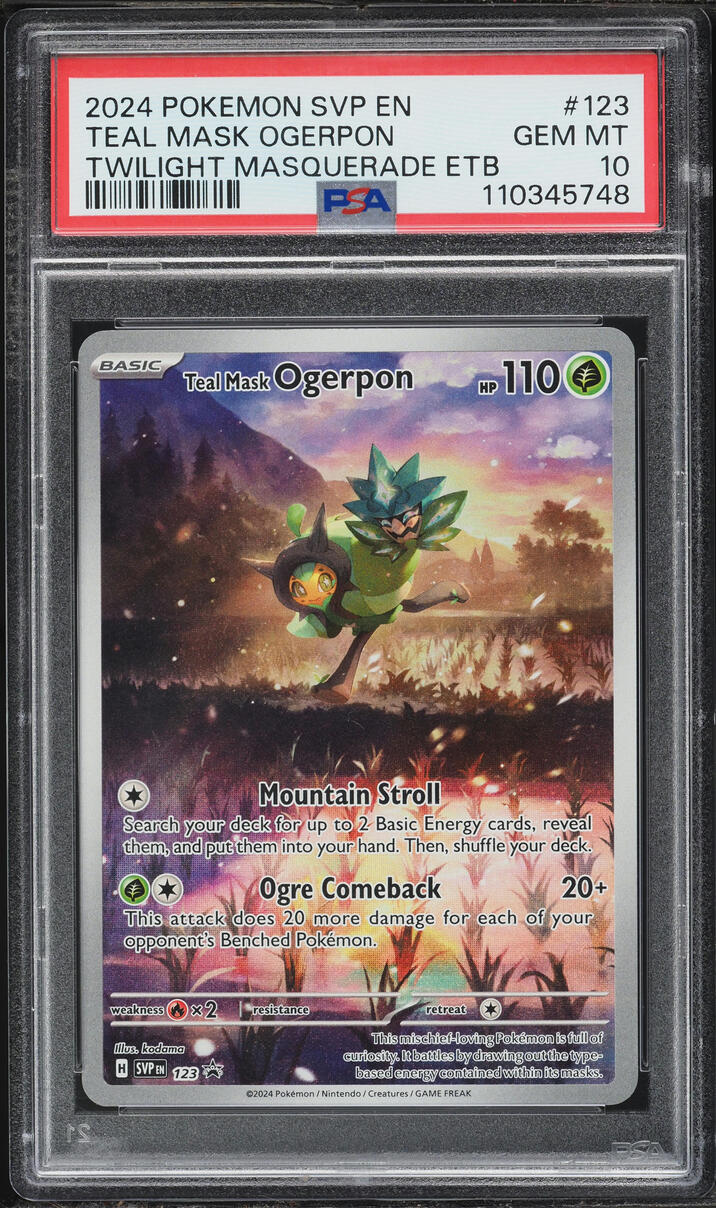 2024 Pokemon SV Promo Twilight Masquerade ETB Alt Art Teal Mask Ogerpon #123 PSA 10 GEM MINT