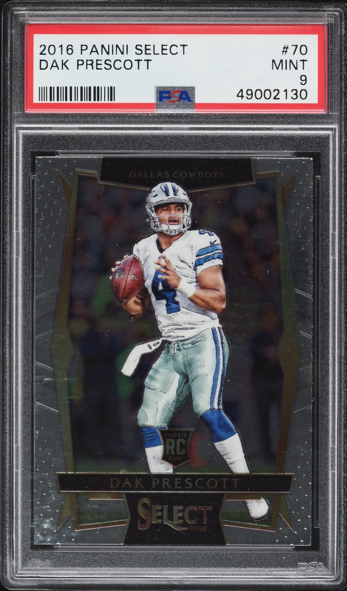 2016 Select Football Dak Prescott ROOKIE #70 PSA 9 MINT
