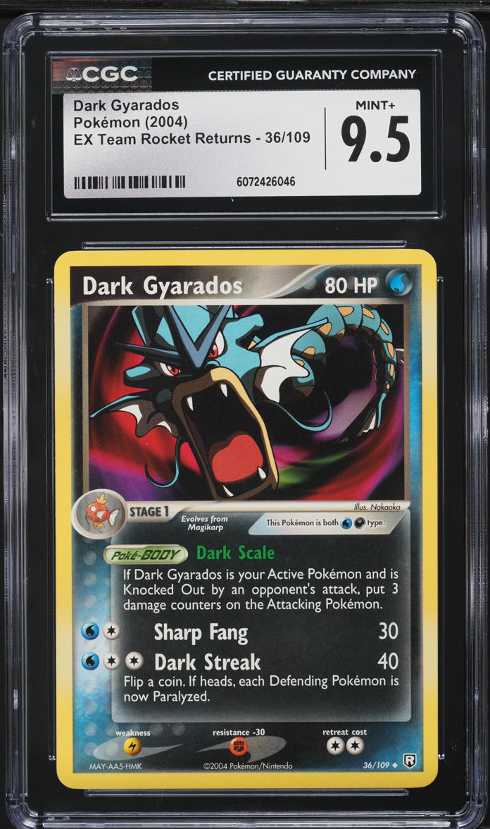 2004 Pokemon EX Team Rocket Returns Dark Gyarados #36 CGC 9.5 MINT+