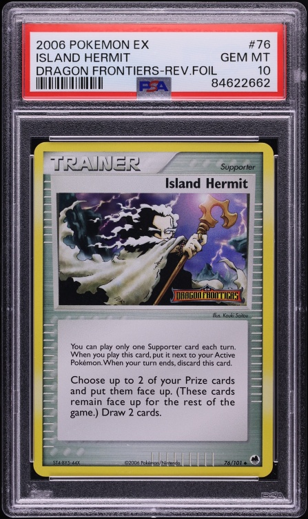 2006 Pokemon EX Dragon Frontiers Reverse Holo Island Hermit #76 PSA 10 GEM MINT