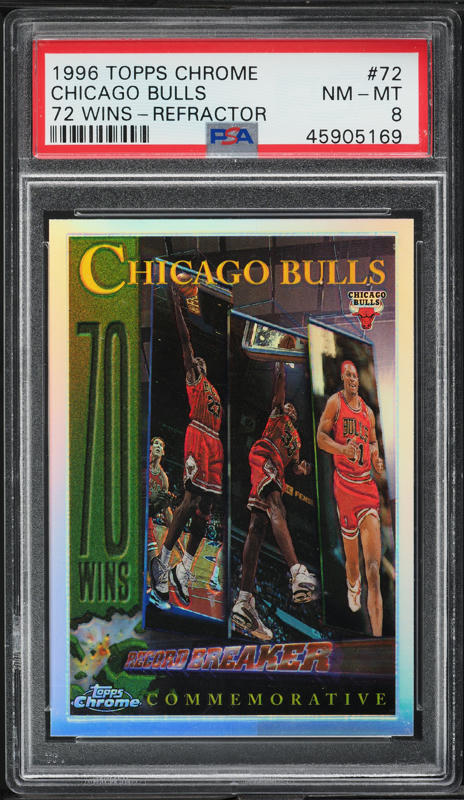 1997-98 Topps Chrome #51 Chicago Bulls 1996-97 NBA Champions