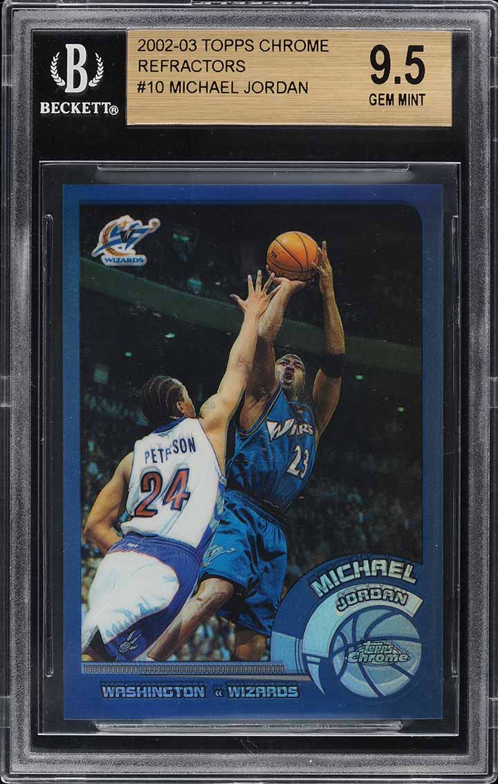 2002 Topps Chrome Refractor Michael Jordan #10 BGS 9.5 GEM MINT