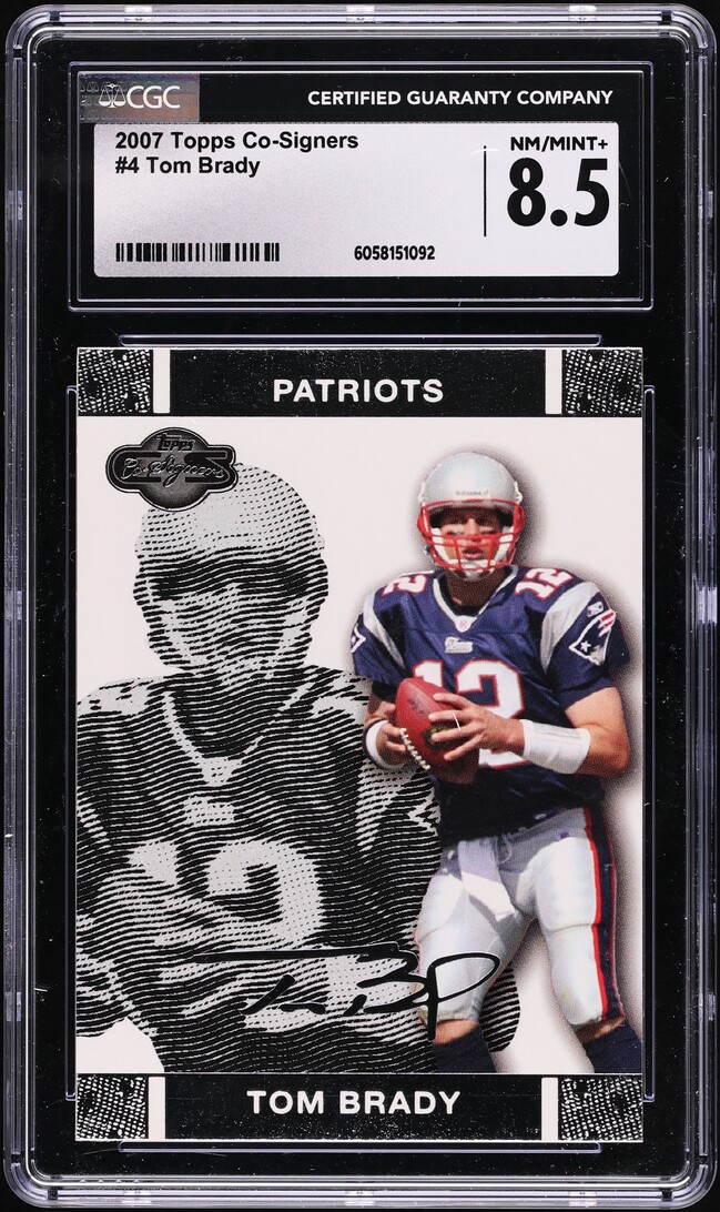 2007 Topps Co-Signers Tom Brady #4 CGC 8.5 NM-MT+