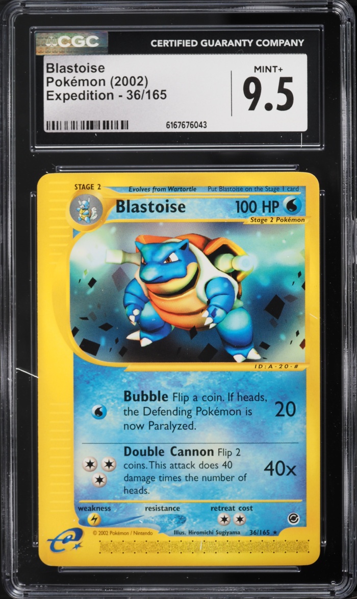 2002 Pokemon Expedition Blastoise #36 CGC 9.5 MINT+