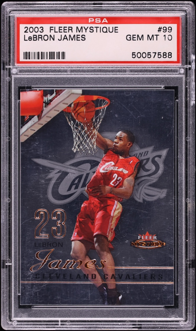 2003 Fleer Mystique LeBron James ROOKIE /999 #99 PSA 10 GEM MINT
