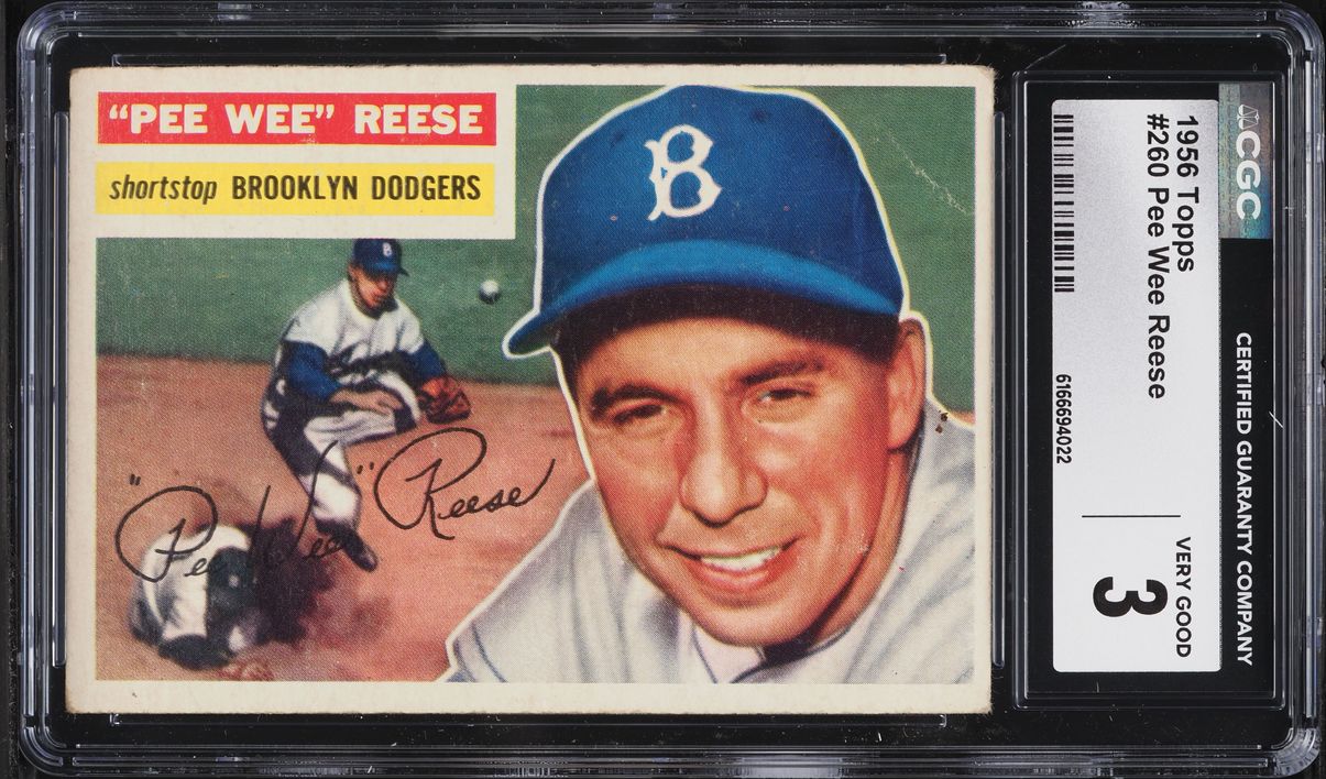 1956 Topps Pee Wee Reese #260 CGC 3 VG