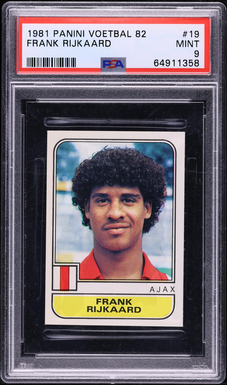 1981 Panini Voetbal '82 Frank Rijkaard ROOKIE #19 PSA 9 MINT