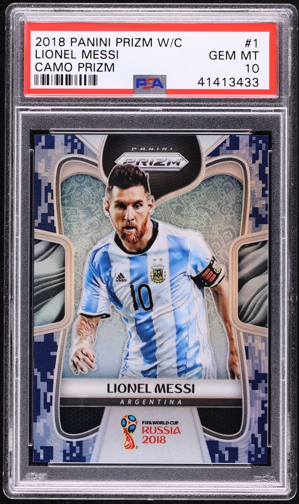 2018 Panini Prizm World Cup Camo Lionel Messi /20 #1 PSA 10 GEM MINT