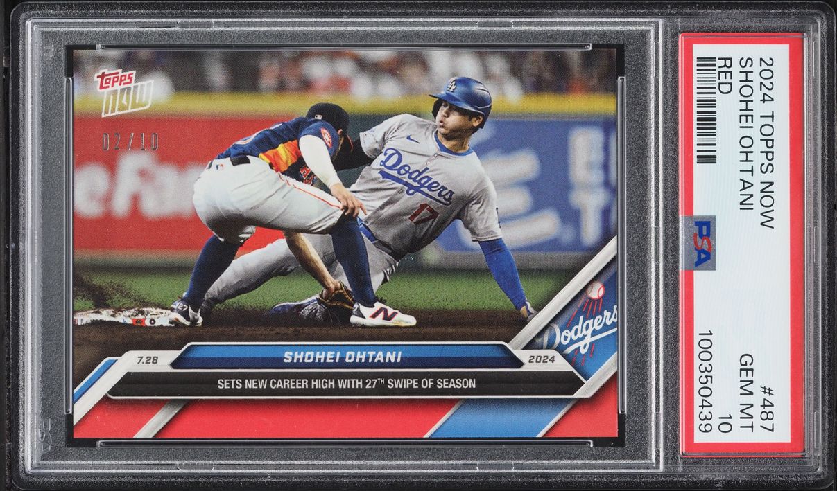 2024 Topps Now Red Shohei Ohtani /10 #487 PSA 10 GEM MINT