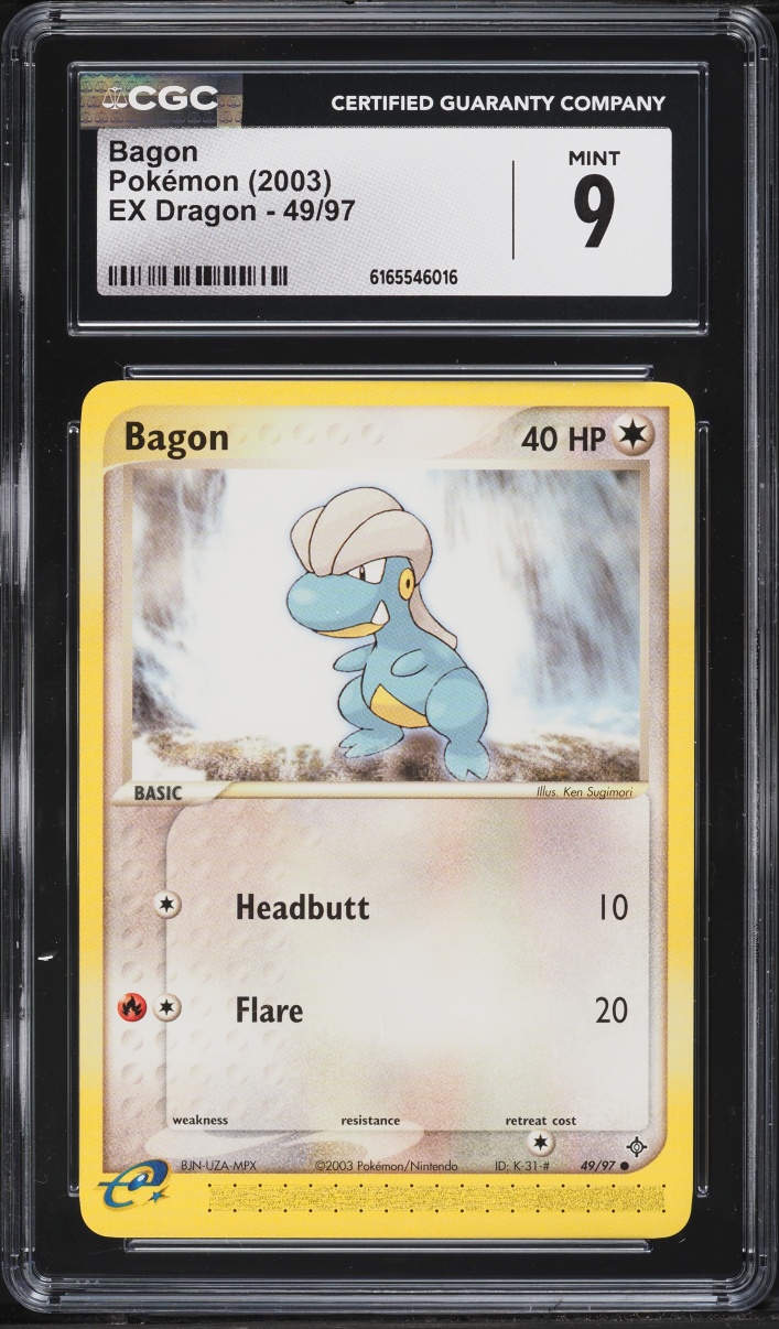2003 Pokemon EX Dragon Bagon #49 CGC 9 MINT