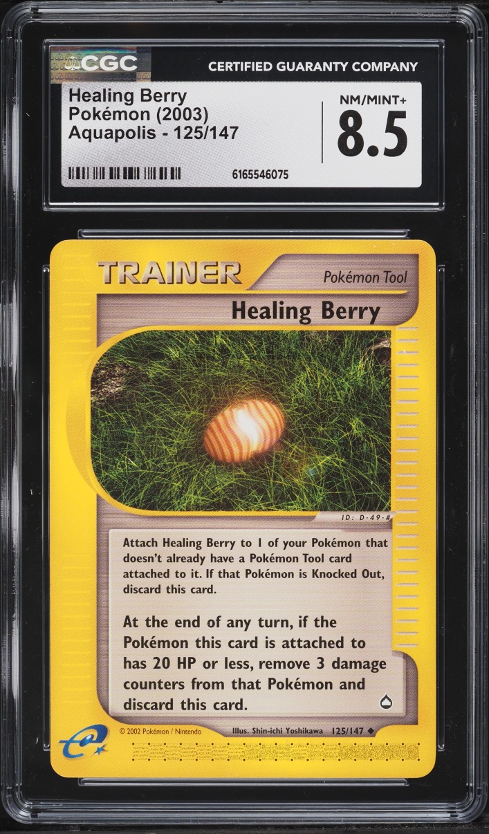 2003 Pokemon Aquapolis Healing Berry #125 CGC 8.5 NM-MT+