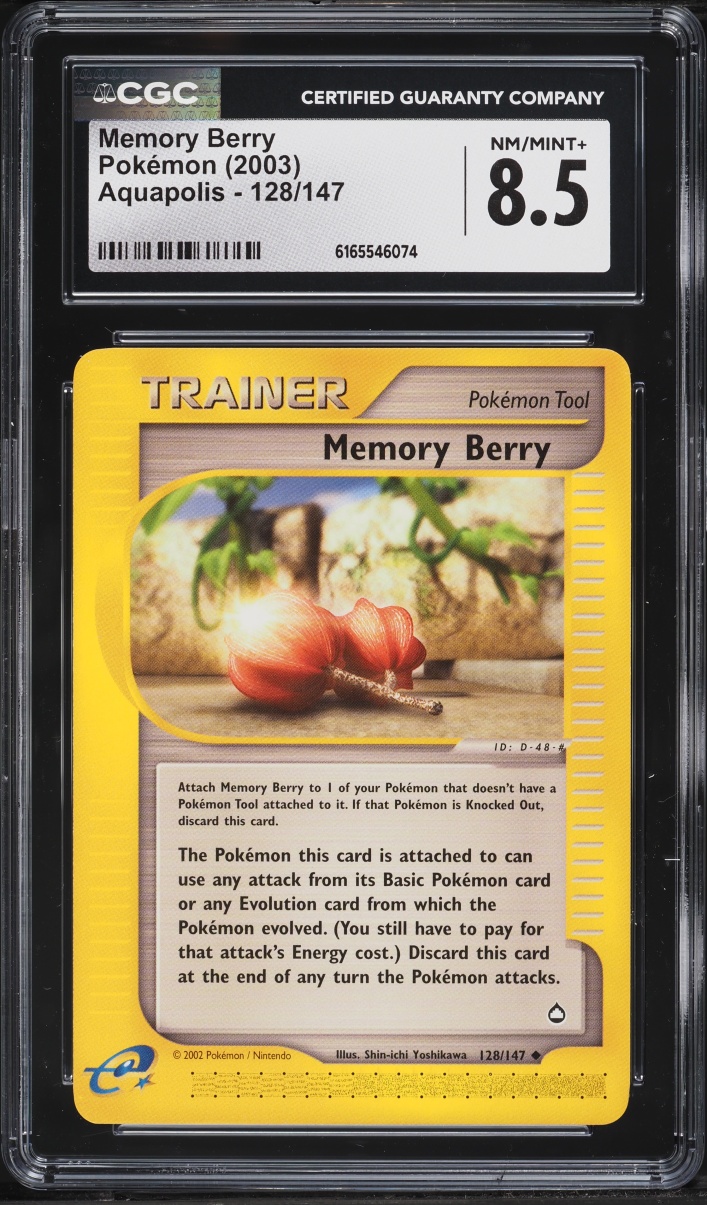 2003 Pokemon Aquapolis Memory Berry #128 CGC 8.5 NM-MT+