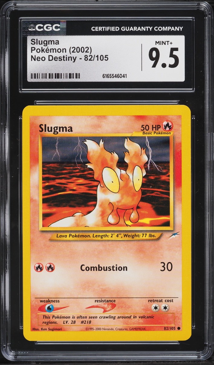 2002 Pokemon Neo Destiny Slugma #82 CGC 9.5 MINT+