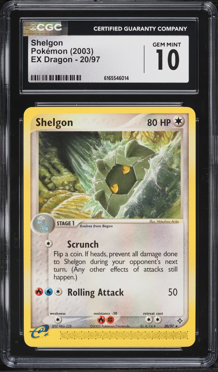 2003 Pokemon EX Dragon Shelgon #20 CGC 10 GEM MINT