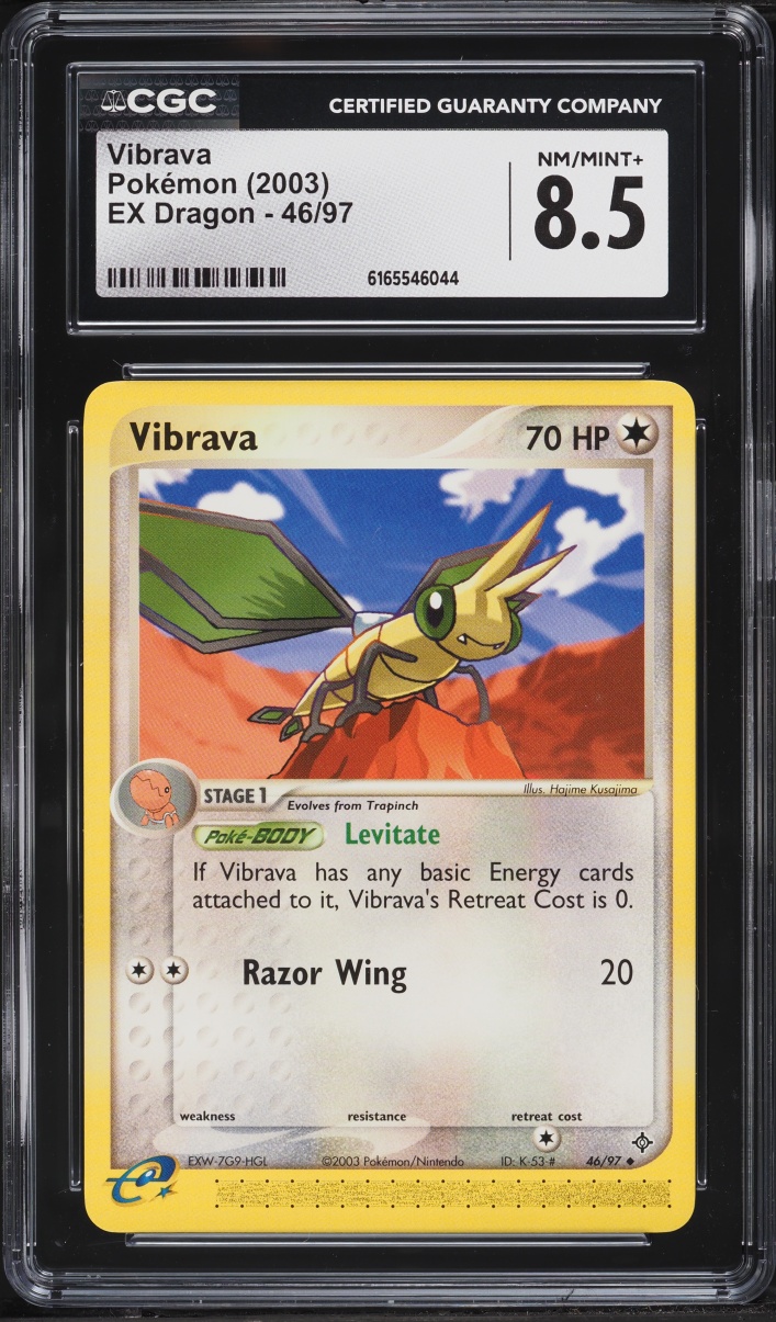 2003 Pokemon EX Dragon Vibrava #46 CGC 8.5 NM-MT+