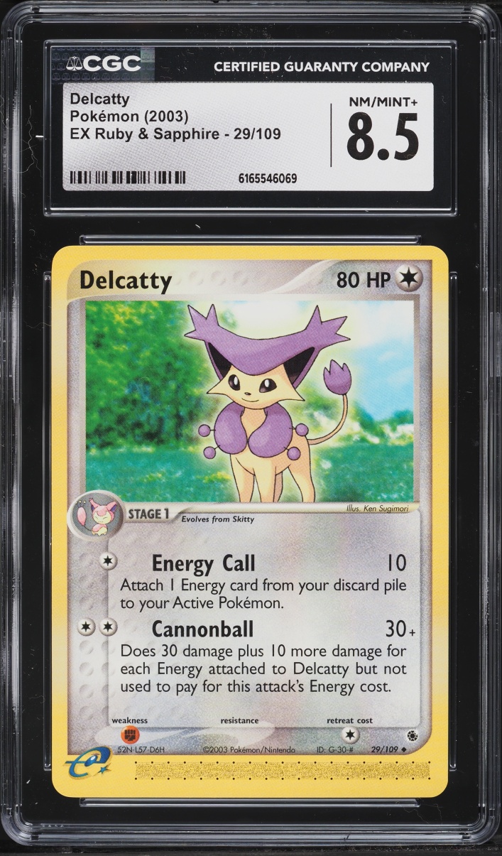 2003 Pokemon EX Ruby & Sapphire Delcatty #29 CGC 8.5 NM-MT+