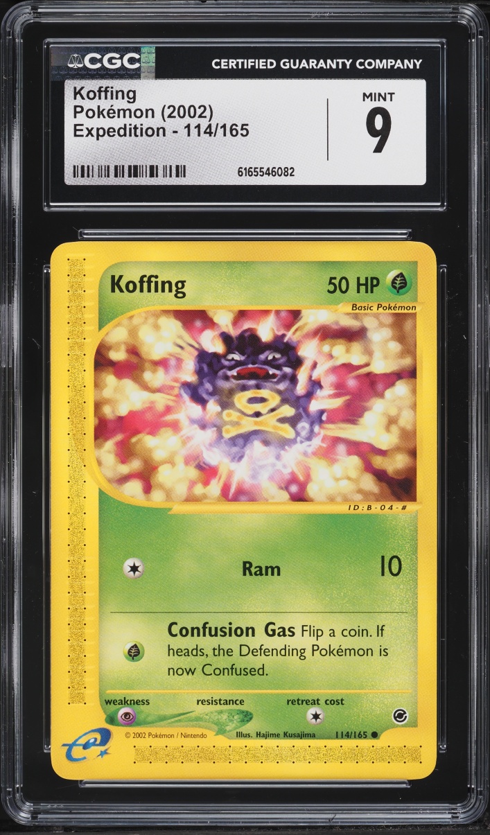 2002 Pokemon Expedition Base Set Koffing #114 CGC 9 MINT
