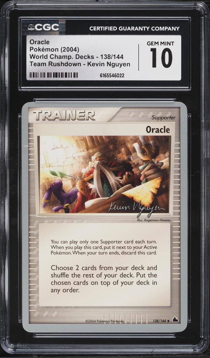 2004 Pokemon World Championship Decks Team Rushdown Kevin Nguyen Oracle #138 CGC 10 GEM MINT