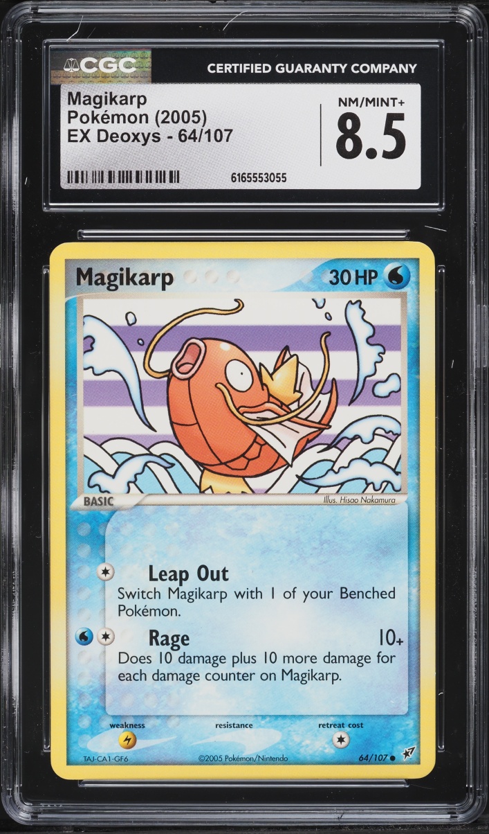 2005 Pokemon EX Deoxys Magikarp #64 CGC 8.5 NM-MT+