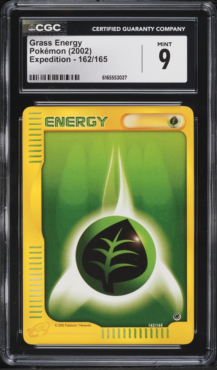 2002 Pokemon Expedition Grass Energy #162 CGC 9 MINT