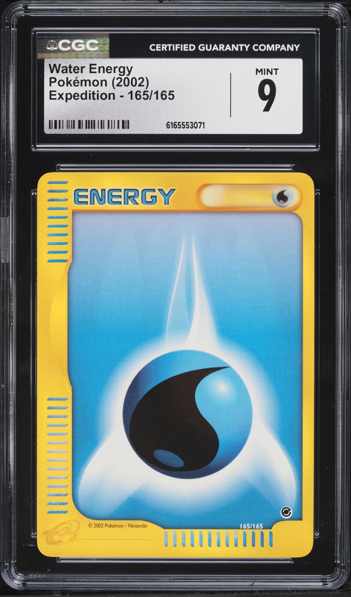 2002 Pokemon Expedition Water Energy #165 CGC 9 MINT