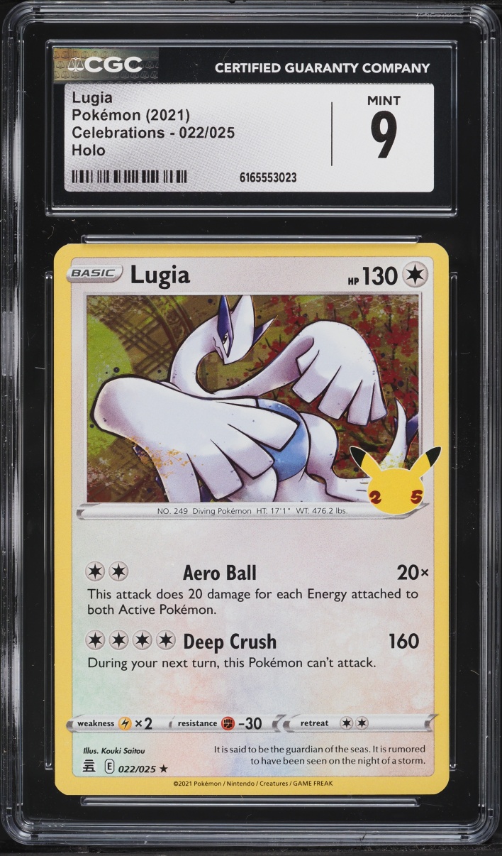 2021 Pokemon Sword & Shield Celebrations Classic Collection Holo Lugia #22 CGC 9 MINT