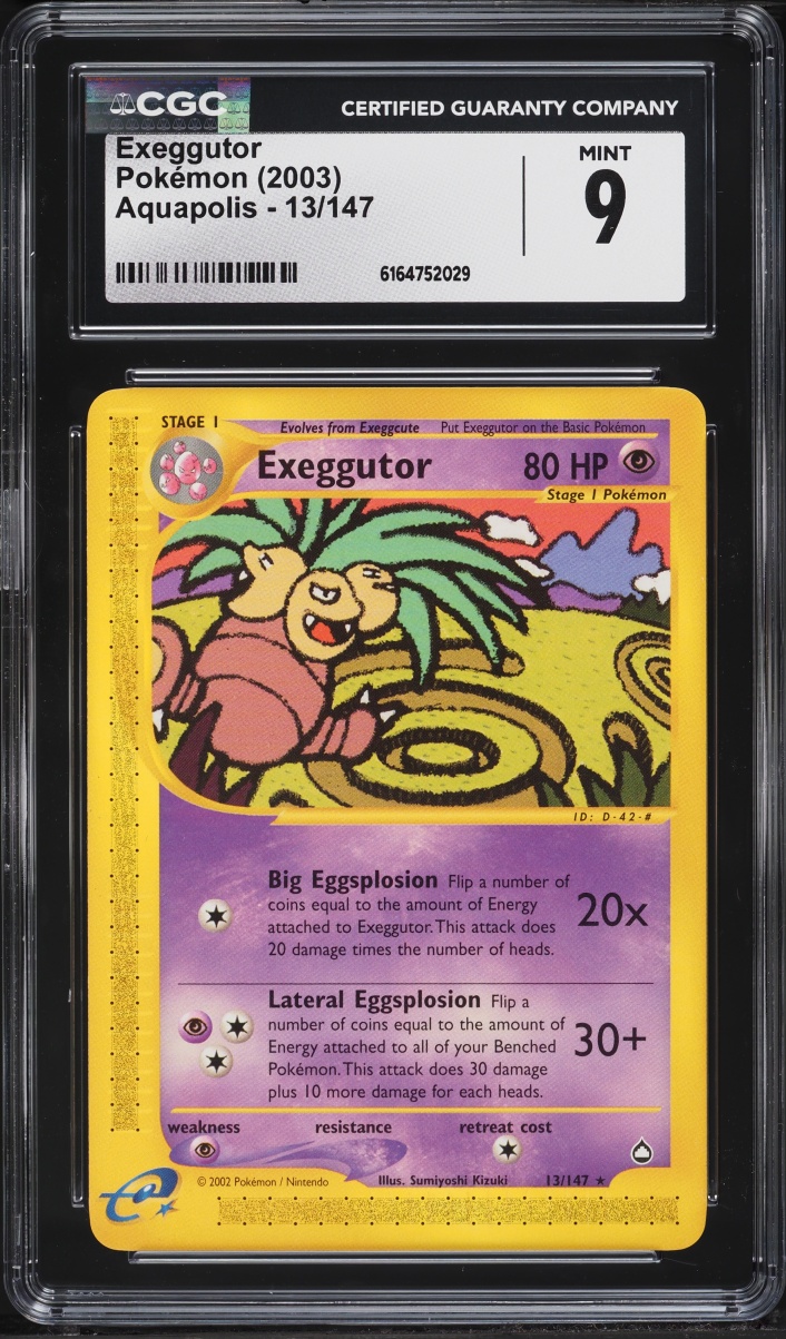 2003 Pokemon Aquapolis Exeggutor #13 CGC 9 MINT